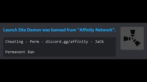 BANNED FROM AFFINITY - Rust