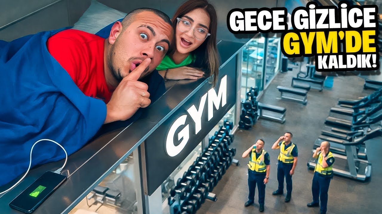 GECE GİZLİCE SPOR SALONUNDA KALMAK!!