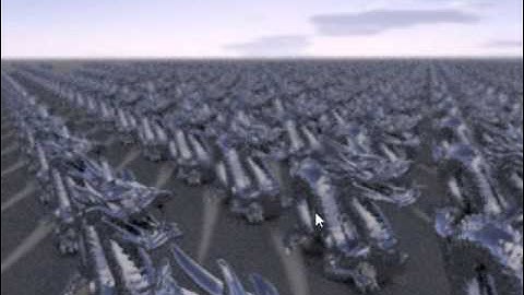 Real-time GPU path tracing: dynamic instanced dragons