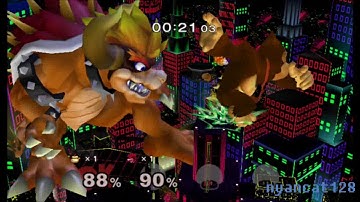 Super Smash Bros. Melee Custom Event: Giant DK vs. Giant Giga Bowser