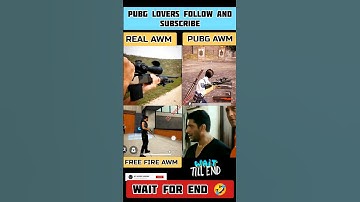 PUBG VS FREE FIRE VS REAL AWM RELOAD 😛 | FUNNY VIDEO🤣🤣 #pubg #pubgvsfreefire #funny #shorts #bgmi