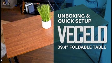 Unboxing my New Budget $48 Desk Vecelo Foldable Table