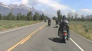 Jackson, Wyoming. Riding past the Grand Tetons. Watch out for the Buffalo.