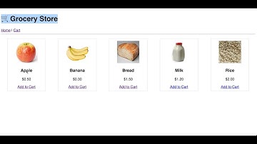 Build a Grocery Store Web App with Flask Blueprints | Shopping Cart Using Sessions