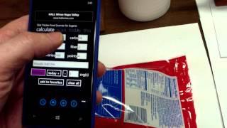 Diet Tracker Food Scanner Windows Phone 7/8 app for Weight Watchers - Tutorial Part 5 Scanner screenshot 5