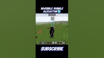 invisible bubble elevator in minecraft🥶☺ #minecraft #gaming #shorts