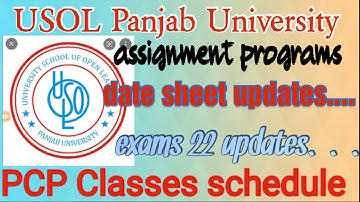special report for USOL Students for PCP Classes Panjab University Chandigarh exams updates