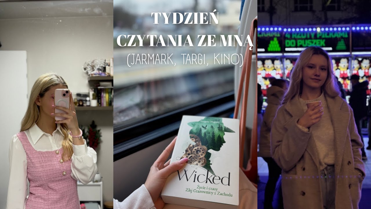 Jarmark Świąteczny, studia, premiera Wicked For Good, Łódzkie Targi Książki | WEEKLY READING VLOG🩷💚