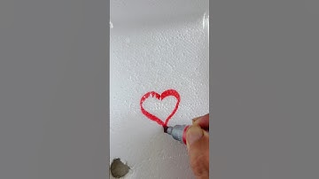 Vẽ trái tim yêu thương bằng bút lông đỏ #trent #traitimyeuthuong #shorts