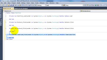 How to make a Stopwatch in Visual Basic
