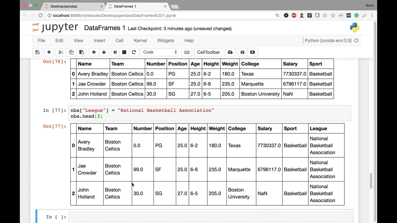 Dataframe add