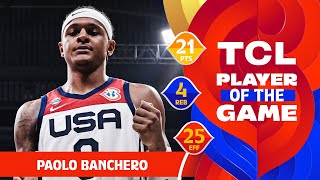 Paolo Banchero (21 PTS) | TCL Player Of The Game | USA vs NZL | FIBA Basketball World Cup 2023