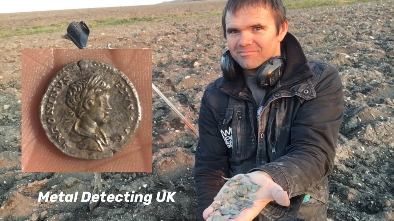 Roman Coins & Silver Denarius of Geta found Metal Detecting UK