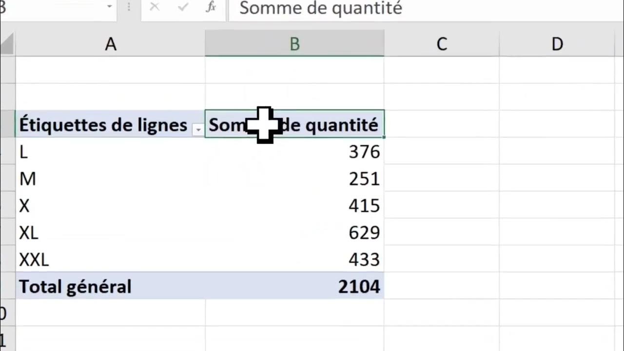 calculer des sommes des quantités par type et par régions - YouTube