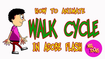 How to create walk cycle in adobe flash-neel toons- walk cycle reference for animators