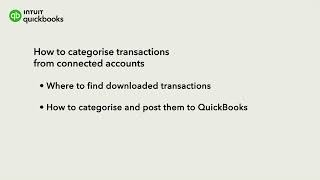 How to categorise transactions in QuickBooks Online