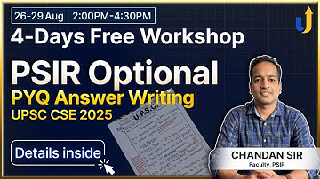 🔥4-Days UPSC PSIR Workshop (FREE): PYQ Answer Writing ✍️ | UPSC PSIR Optional 🚀 LevelUp IAS