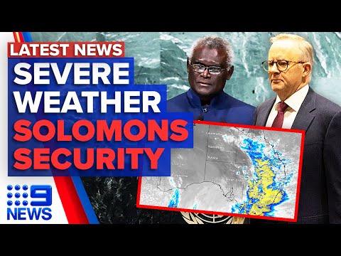 Weather system smashing sydney, solomon islands pm visits australia | 9 news australia