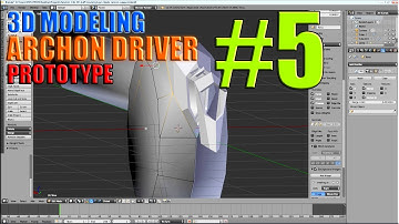 Low Poly Weapon 3D Modeling TimeLapse | Archon Driver Protoype | Part 5