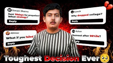 Why I Left College 💔 | My 2nd Drop Story for JEE 2026