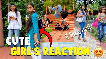 Super cute Girl’s reaction 😍 Backflip height se dar gai 🔥❤️💕  hyperhook aashish indore