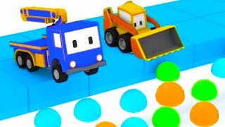 Tiny Trucks Verstecken ! | Planierraupe, Kran, Bagger, Educational cartoon für Kinder