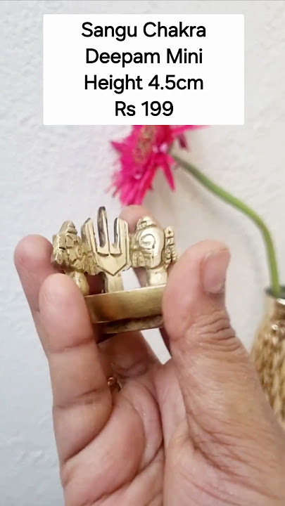 Mini sangu chakra vilakk.. to order whatsapp 7339317492
