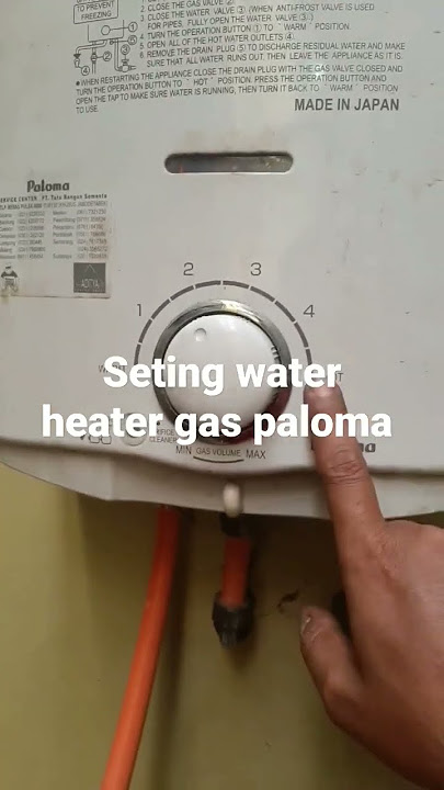 Seting water heater gas paloma