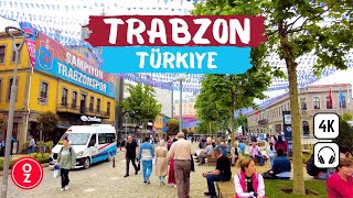 TRABZON - Türkiye 🇹🇷 4K FULL Walking Tour | City Center Meydan & Uzun Sokak