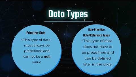 Computer Science: Data Types and Variables