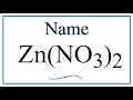 Zinc Nitrate Compound Properties