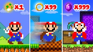 Mario Evolutions: What happen if Mario got lost in Pacman Sonic and Minecraft? | ADN MARIO GAME