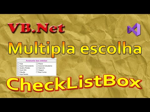 Caixa de múltiplas escolhas. CheckedListBox com VB.Net. Tutorial