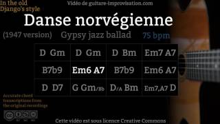 Danse Norvégienne - Gypsy jazz Backing track / Jazz manouche chords