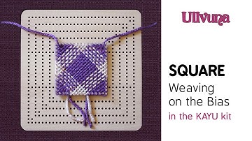 Square Weaving on the Bias - Basic Stitch - KAYU Pin Loom Kit