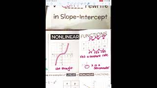 Linear and nonlinear functions notes