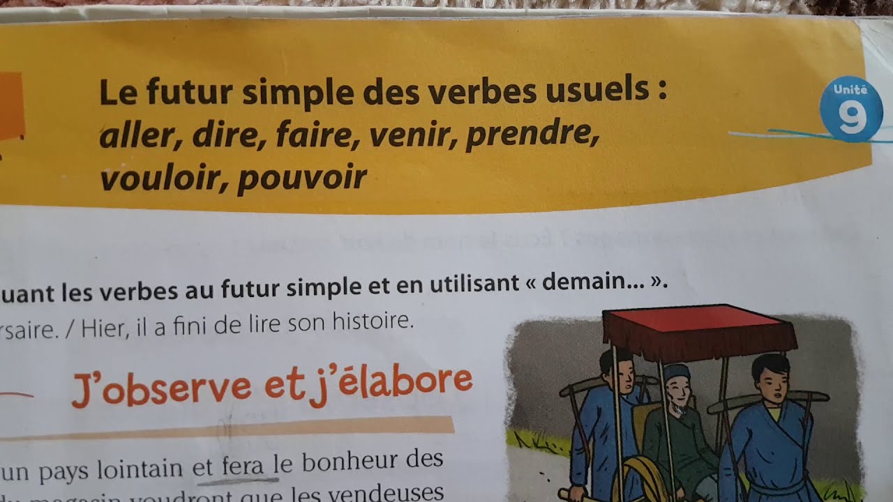 Unité 9/Conjugaison:Le futur simple des verbes usuels page 99