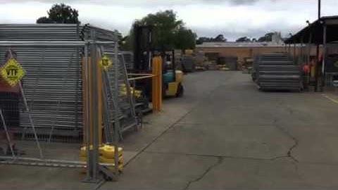 Temporary Fencing sliding gate demonstration