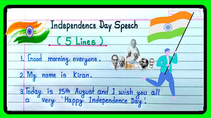 5 lines speech on Independence Day | 15 August Speech In English | Independence day speech
