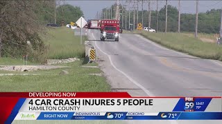 5 injured in 4vehicle crash in Hamilton County