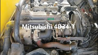 Mitsubishi Canter FE71 4D34-T 3.9-liter Turbocharged Diesel Engine Start Up