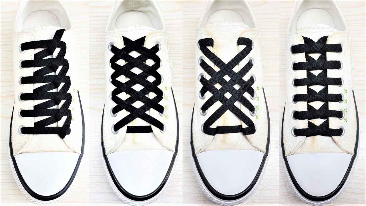 4 Way To Tie Shoelaces- New Shoelace Fashion- How To Tie Shoelaces ...