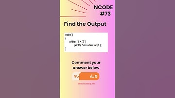 NCODE #73 | Find the Output | Comment your Answer Below | #coding #ncodeseries #ncode #coding #code.