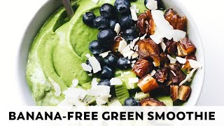 Creamy Medjool Date Green Smoothie // vegan and banana-free!