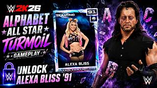 WWE 2K26 - Alphabet All Star Turmoil Gameplay | Unlock Alexa Bliss