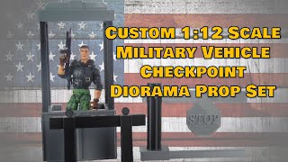 Custom 1 12 Scale Military Vehicle Checkpoint Barrier Diorama Props for 6 GI Joe