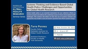 Systems Thinking and Evidence-Based Global Health Policy