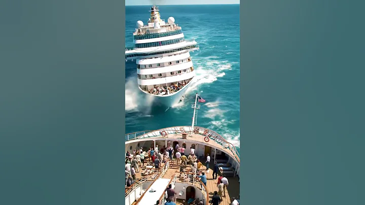 Two Cruise Ships Collide while After Losing Control! #viral #shorts