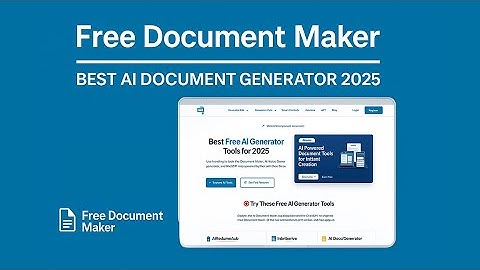 Free Document Maker – Best AI Document Generator 2025 | Invoice, PDF, CV Tools Online