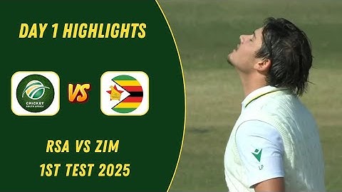South Africa vs Zimbabwe 1st Test 2025 Day 1 Full Highlights | SA vs ZIM